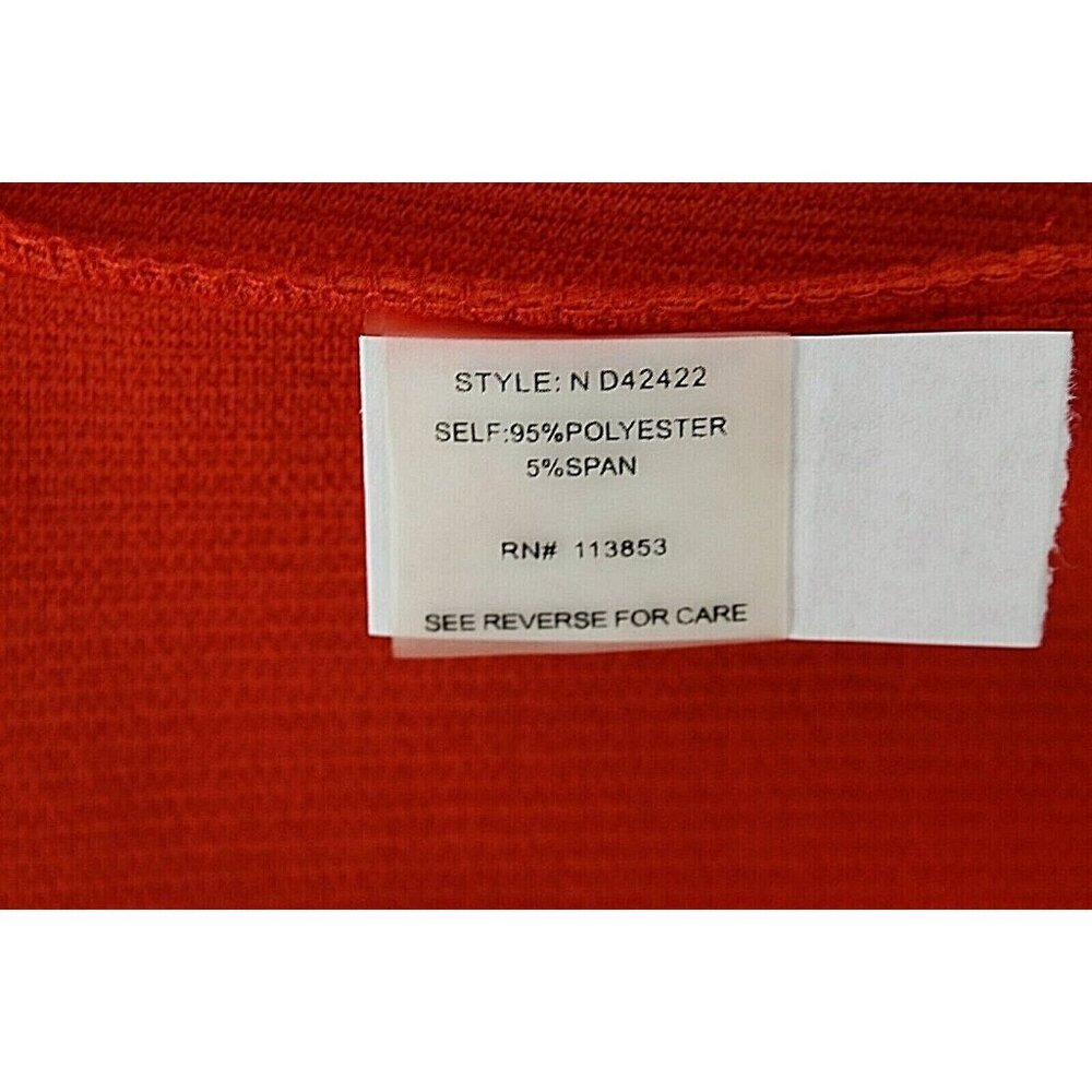 Pure Sugar $68 Sz L Orange Textured Open Back Polyester Spandex Dress - Picture 5 of 7